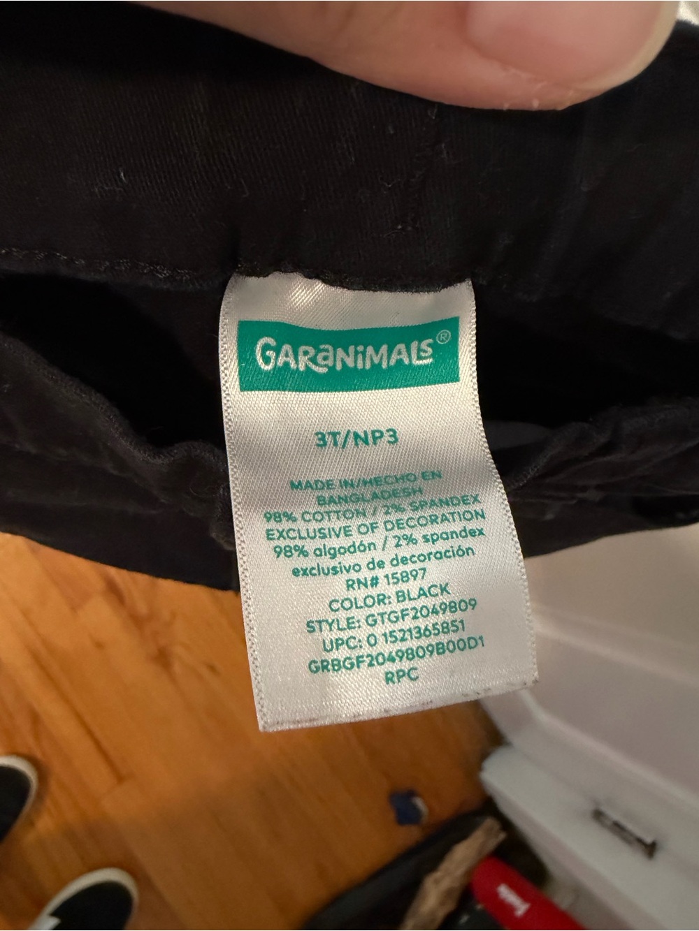 Garanimals Black Kids Pants - Picture 3 of 4